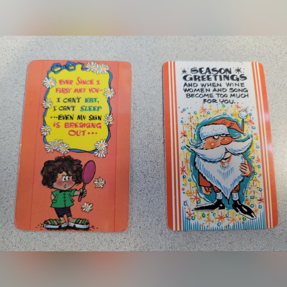 VINTAGE Greeting Cards by Amberley USA & Custom Card of Canada.